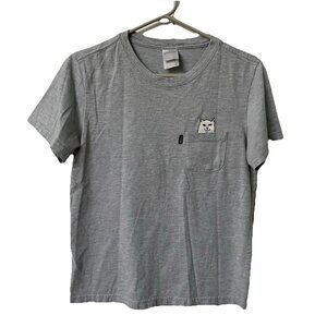 RIPNDIP Rip N Dip T-shirt Womens M Gray Prayer Hands Gray Pocket Tee Skate